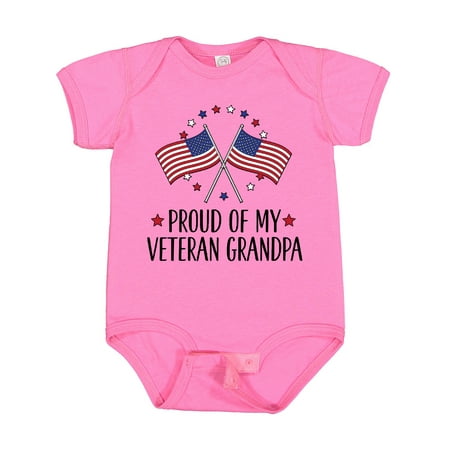 

Inktastic Military Proud of Veteran Grandpa Gift Baby Boy or Baby Girl Bodysuit