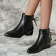 thumbnail image 3 of NECHOLOGY Botas Mujer Adulto Femenino Zapatos Botines de mujer Botas de de tacón cuadrado con cremallera lateral de cuero de color sólido de estilo británico para mujer (Black, 8.5), 3 of 7