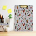 thumbnail image 5 of FMSHPON Rustic Style Plaid ChickensRoosters Clipboard Hardboard Wood Nursing Clip Board and Pull for Standard A4 Letter 13x9 inches, 5 of 7