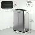 thumbnail image 3 of HOMCOM Sensor Garbage Can with Soft-Close Lid, 14.5 Gallon Sensor Trash Can, 3 of 10