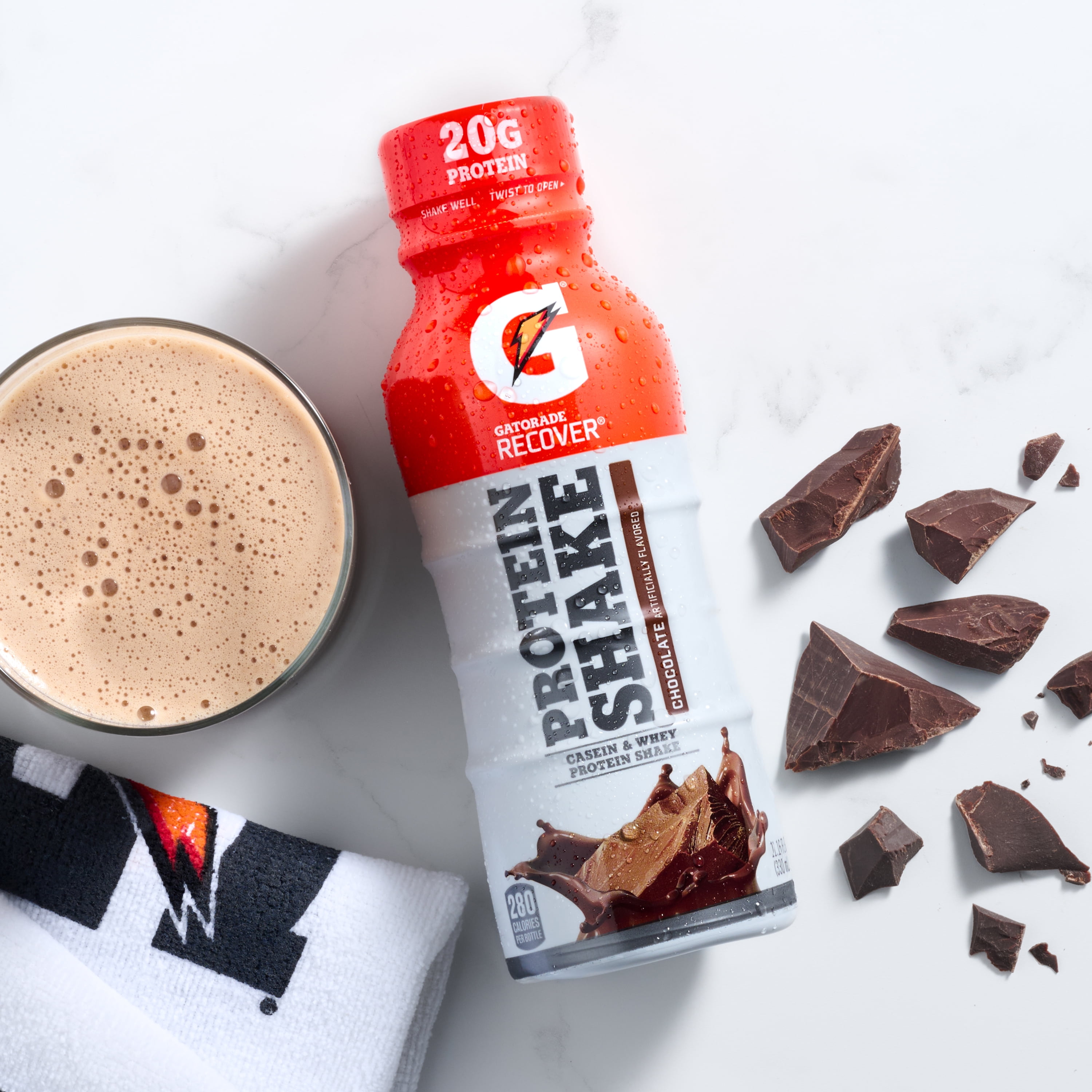 Gatorade Super Shake Protein Shake, Chocolate Caramel, 44.6 fl oz 4 Count