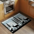 thumbnail image 3 of Deer Bear Bathroom Rug Washable 2x3 Entryway Rug Non Slip Retro Farmhouse Trees Forest Wooden Grain Front Door Mat Low Pile Indoor Doormat Throw Floor Carpet for Kitchen Bedroom Entrance, 3 of 8