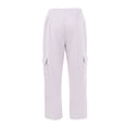 thumbnail image 6 of UDAUDU Men's Cargo Sweatpants Baggy Elastic Drawstring Waist Multi Side Pockets Loose Casual Jogger Trousers for Daily Workout Hanging Out White M, 6 of 9