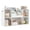 White- With Small Bookshelf, variant on Hironpal 5-Cubby Kids Bookshelf with 3-Tier Scalloped Bookcase, Cube Storage Cabinet with Toy Organizer,Natural