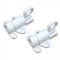Tongina 2x2pcs/set Cabinet Pull Sp Load Automatic Door Latch Hasp Lock White