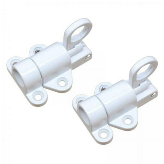 Tongina 2x2pcs/set Cabinet Pull Sp Load Automatic Door Latch Hasp Lock White