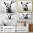 thumbnail image 3 of Designart "Monochrome Majesty Of Alpaca" Alpaca Picture Framed Canvas Prints, 3 of 5