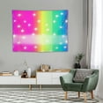 thumbnail image 2 of COMIO Glitter Rainbow Tapestry Wall Hanging Colorful Stripes Tapestry for Kids Boys Girls Pastel Wall Tapestry Multicolor Wall Art for Bedroom Living Room,Medium 40x30 Inch, 2 of 7