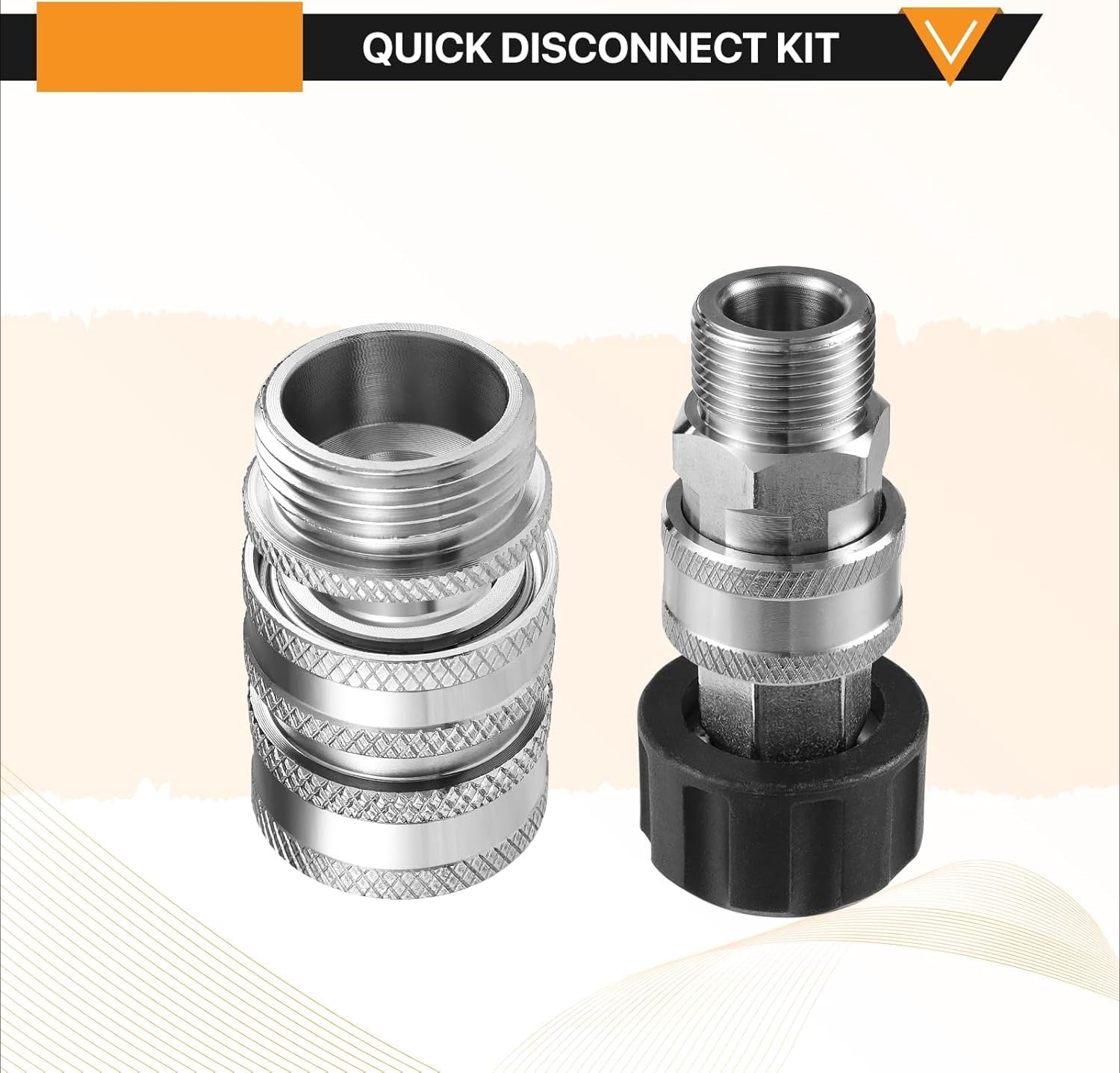 Chasenew Pressure Washer Adapter Set, Quick Disconnect Kit, M22 14 mm Quick Connect Swivel to 3/8'' Quick Connect Fittings, 3/4" to Quick Release (8 Sets)