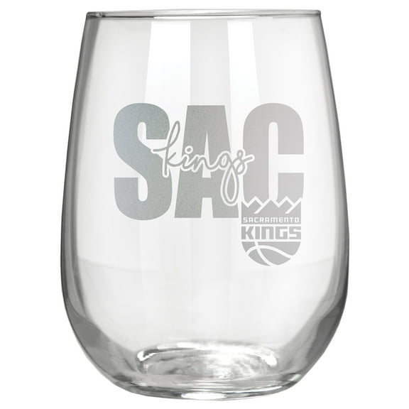 Sacramento Kings Etched 17oz. City Stemless Wine Glass
