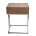 thumbnail image 2 of Roman Contemporary End Table in Walnut Wood and Stainless Steel by LumiSource, 2 of 5
