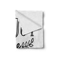 thumbnail image 2 of Enjoy the Little Things Soft Flannel Fleece Throw Blanket, Monochrome Lettering with Sun and Laurel Leaf, Cozy Plush for Indoor and Outdoor Use, 60" x 80", Black and White, by Ambesonne, 2 of 6
