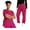 Hot Pink, variant on Medical Scrubs for Women Loose Fit V Neck Top and Drawstring Pants Scrub Sets Breathable Casual Nursing Uniform 2 Piece Outfits Beige S