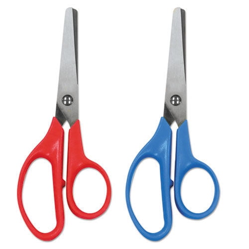 Round Tip Straight Handle 5 in. Kid's Scissors - Assorted Colors (2/Pack)