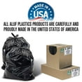 thumbnail image 7 of Aluf Plastics RL-3339XH 33 Gallon Trash Can Liners 100 Count - 33" x 39" - Thick 1.5 MIL Equivalent Black Trash Bags for Bathroom, Kitchen, Office, Industrial, Commercial, Recycling and More, 7 of 7