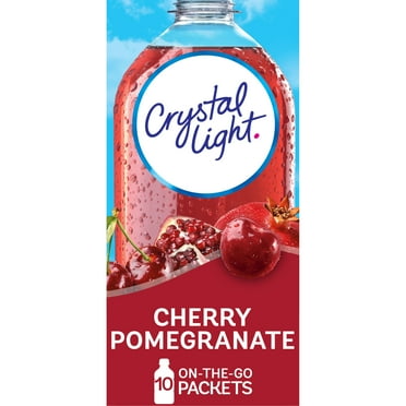 Crystal Light Cherry Pomegranate Sugar Free Drink Mix Singles Caffeine Free, 10 ct On-the-Go-Packets