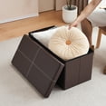 Ktaxon Folding Storage Ottoman Bench,Storage Chest Footrest Coffee