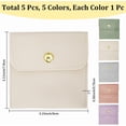 thumbnail image 2 of 5 Colors Travel Jewelry Storage Bags PU Leather Small Lipstick Jewelry Packaging Pouch Case Pockets Organizer with Snap Button for DIY handcrafting, 2 of 9