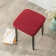 thumbnail image 4 of Pedty Sofa Cover On Sale,Vanity Stool Covers Square Dining Chair Seat Covers for Wedding Party Bar Hotel Stretch Stool Cover With Non Slip Design, 4 of 4