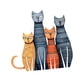 thumbnail image 5 of Juego de 4 figuras de gato de hierro de metal para pared, decoración moderna de pared colorida en 2D para oficina, cocina, patio, y exte, 5 of 9