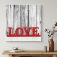 thumbnail image 2 of wall26 Canvas Print Wall Art Pop of Color Love Sign with Wood Panels People Family Typography Realism Chic Scenic Relax/Calm Multicolor for Living Room, Bedroom, Office - 16"x16", 2 of 5