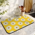 thumbnail image 3 of Washable Rubber Daisy Cute Floral Dish Drying Mats for Kitchen Counter Home Large Coffee Bar Pad Accessories and Decor for Utensils Stemware 19.5''x12'', 3 of 7