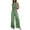 Mint Green, variant on qolati 2 Piece Sets for Women Summer Sleeveless Mock Neck Crop Tops Wide Leg Pants Set 2024 Elegant Wedding Formal Cocktail Matching Outfit