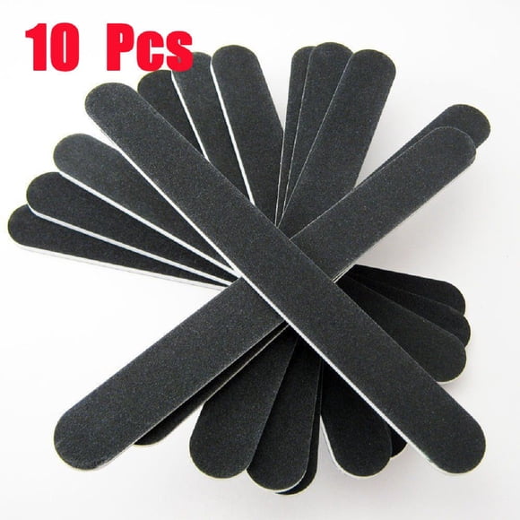 Professional Nail Files, 100-180 Grit, 10 ct - Black