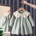 thumbnail image 5 of StSilkitty Dress for Girls Plaid Cotton Long Sleeve Collared Bowknot A-Line Dresses Fall Lightweight Casual Outfits, 5 of 7
