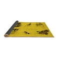 thumbnail image 2 of Ahgly Company Indoor Round Abstract Yellow Modern Area Rugs, 4' Round, 2 of 4