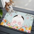 thumbnail image 4 of Easter Bunny Area Rugs Collection 2'x3', Easter Eggs Spring Farmhouse Wood Grain Teal Blue Non Slip Indoor Rectangle Throw Runner Rug Floor Mat Carpet for Living Room Dining Table Bedroom Nursery, 4 of 9