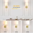 thumbnail image 3 of Gold Rechargeable Battery Operated Wall Sconce Set of 2 – Dimmable RGB Wireless Indoor Lamps with Remote Control, 5000mAh, 15 Color Options for Bedroom and Living Room Decor, 3 of 7