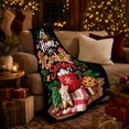 thumbnail image 3 of Home, Festive Holiday Scene, Warm Flannel Blanket for Cabin and Lodge with Detailed Artwork with Rich Color Accents, Art Lovers Christmas Gift, Festive Home Decor, 3 of 9