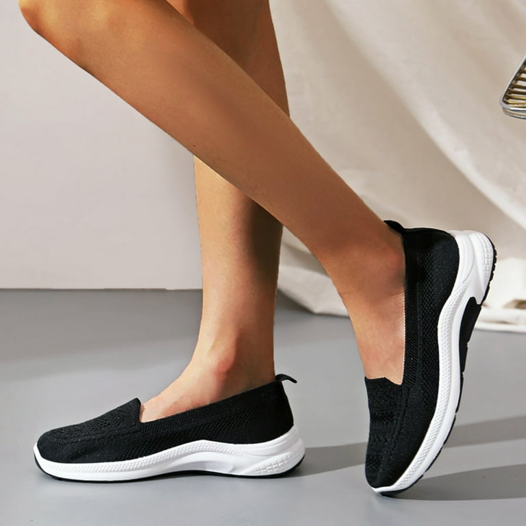 Women Single Shoes On Fly Woven Mesh Casual Shoes Tennis Walking Breathable Sneakers Fashion Sneakers Home Sandals for Women Memory Foam Slippers Sandals for Women Summer Sports Sandals for Women Walm...