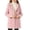 Pink, variant on Kids Wool Winter Overcoat, Hooded Long Sleeve With Pockets, Solid Color Warm Outerwear For Boys Girls White 14-15Years