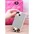 thumbnail image 3 of WIRESTER Clear/Silver Glitter Case, Sparkle Bling TPU Cover for Apple iPhone 13 6.1" 2021, Animal English Bulldog, 3 of 3