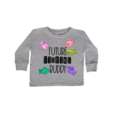 

Inktastic Future Fishing Buddy with Colorful Fish Gift Toddler Boy or Toddler Girl Long Sleeve T-Shirt