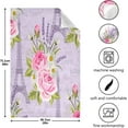 thumbnail image 4 of Dreamtimes Eiffel Tower and Flowers 6PCS Kitchen Towels Dish Clothes Absorbent Dishcloths Reusable Rapid Drying for Kitchen Bathroom Hotel Household Hand Towels 28"X18" inch, 4 of 7