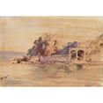thumbnail image 2 of Giacinto Gigante 18x14 Gold Ornate Wood Frame and Double Matted Museum Art Print Titled - The Villa of Cicero (1836), 2 of 4