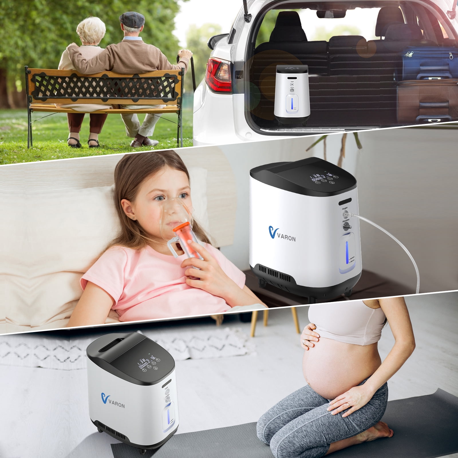 YANGKING Household&7L O2 Tube Machine,Quiet, 35-90% Concentration, Home Travel Use, RemoteControl