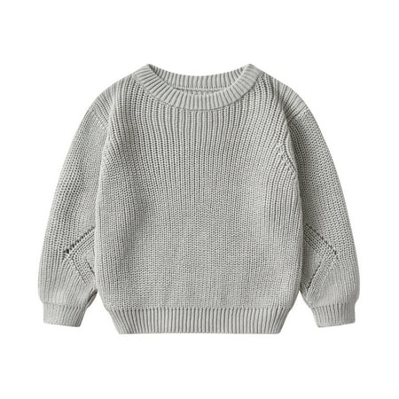 

Toddler Baby Girl Boy Knit Sweater Blouse Pullover Sweatshirt Warm Crew Neck Long Sleeve Tops Spring Fall Cute Fashion Child Clothes1