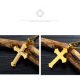 thumbnail image 4 of Collar OLEVS con colgante en forma de cruz dorada de acero inoxidable para hombre, 4 of 7