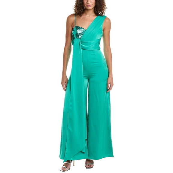 Halston womens  Khi Jumpsuit, 2, Green