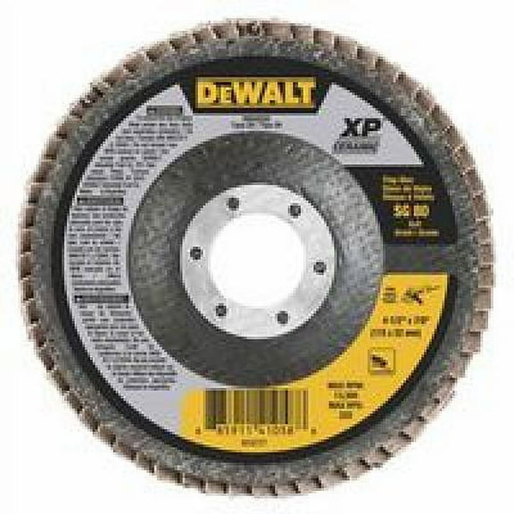 DeWalt XP Cer. Flap Disc, Type 29, 4 1/2", 80 Grit, 7/8" Arb, 10PK (115-DWA8282)