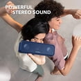 thumbnail image 3 of Altavoz portátil Soundcore 3, altavoz exterior impermeable IPX7 con sonido estéreo, tecnología PartyCast, BassUp, tiempo de reproducción 24 horas, aplicación, para playa, ducha, exterior - azul (renov, 3 of 5