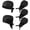 black, variant on 5Pcs Black Mesh Adjustable Tie Back Chef Skull Hats for Men Women Daily Kitchen Restaurant Work