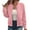 Pink-L, variant on Fall Winter Women Baseball Jackets Lightweight Casual Stand Collar Bomberes Jackets Coat Long Sleeve Short Outwear