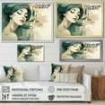 thumbnail image 4 of Designart "Silhouette of Woman in Green and Beige I" Fashion Framed Wall Art Decor - Glam Green Fashion Woman Entryway Framed Wall Art Print, 4 of 6