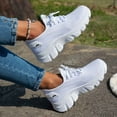 thumbnail image 6 of Women's Sneakers Casual Athletic Shoes With Lace Up Design For Everyday Comfort And Style Thick Sole Versatile For Spring And Summer Wear, 6 of 8