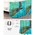 thumbnail image 3 of Abstract Turtle Bed Skirt Queen Size 18" Drop Watercolor Teal Decoration Ruffled Wrap Around Bed Skirts Adjustable Elastic Bedskirt Dust Ruffle for Queen Size Bed, 3 of 7